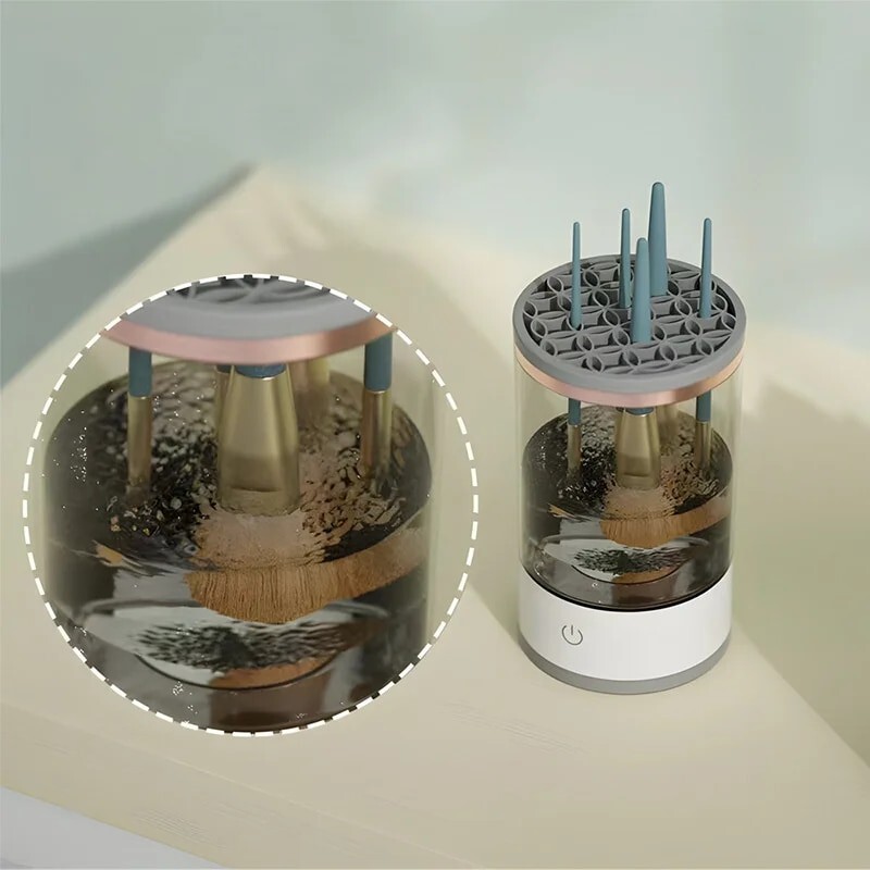 USB-Powered Portable Makeup Brush Cleaner Machine for Easy Cleaning-image