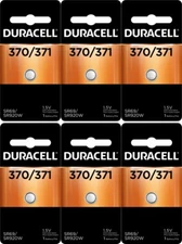 Button Cell Type 370 371 Battery Duracell 6 Pcs