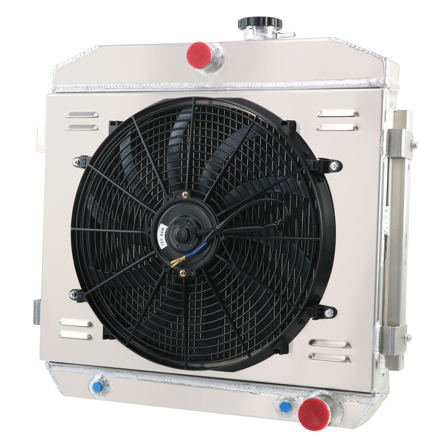 3 Row Radiator+Shroud Fan For 1955-1957 Chevy Bel Air Nomad One Fifty Two-Ten V8