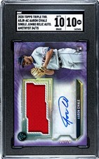 2020 Topps Triple Threads Aaron Civale AMETHYST /75 SGC 10 w/10 AUTO RC
