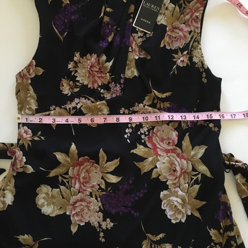 Neu mit Etikett Lauren Ralph Lauren Kleid Blumenmuster Blase Krepp Flügelärmel Gr. 6 Empire-Taille - Bild 11 von 15