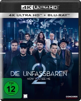 DIE UNFASSBAREN 2-NOW YOU SEE ME (UHD)  DANIEL RADCLIFFE 2 ULTRA HD BLU-RAY NEU