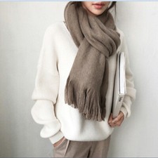 Damen Gestrickter Pullover Top Blusen Langärmlig V-Ausschnitt Einfache Lässig