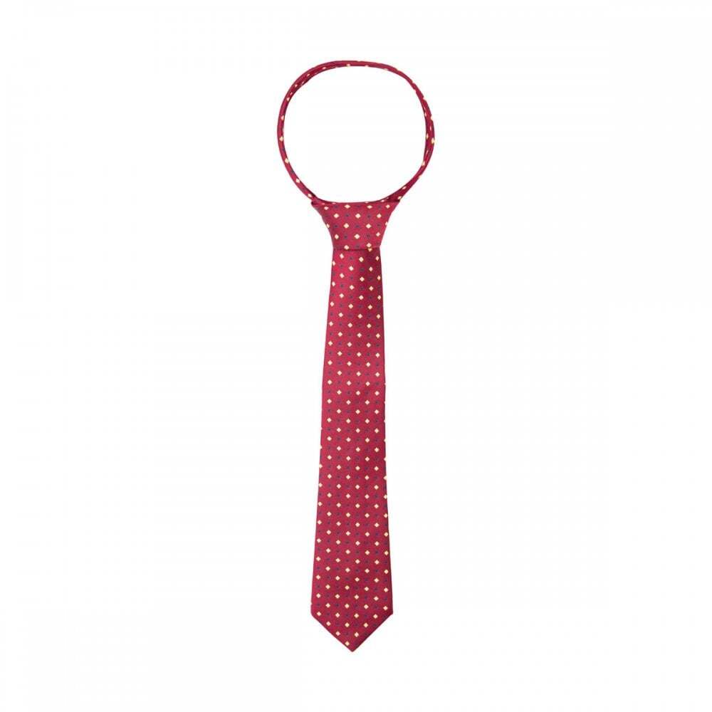 Supreme Products Childs Show Tie - Burgundy/Gold Diamonds