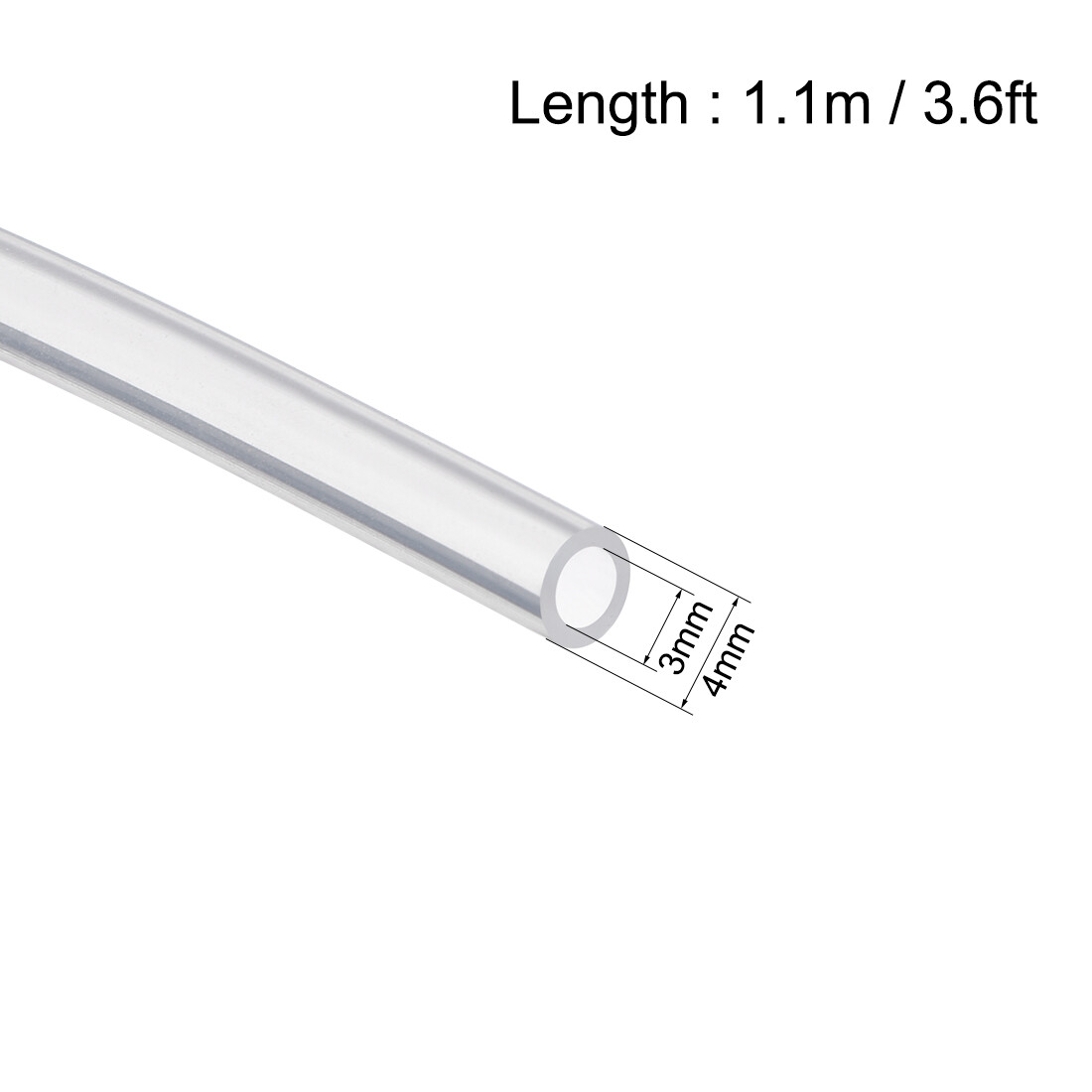 Tuyau Silicone Transparent 25mm ID X 31mm OD – 1 Mètre – Uxcell – Neuf