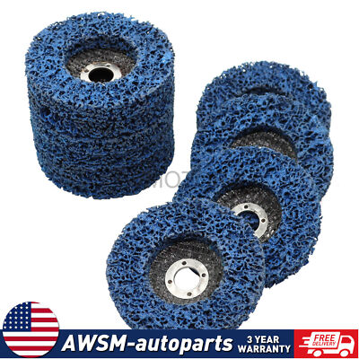 10 Pack 4'' x 5/8'' Easy Strip Discs Remove Paint Rust & Clean Blue