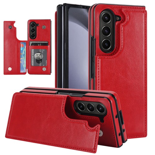 For Samsung Galaxy Z Fold5 4 3 Pixel Fold Luxury Leather Card Pocket Phone Case - 第 20/22 張圖片