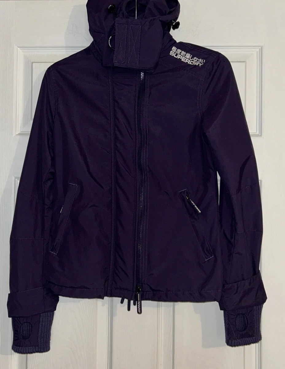 Superdry Hooded The Windcheater Jacket Coat Waterproof Size Small