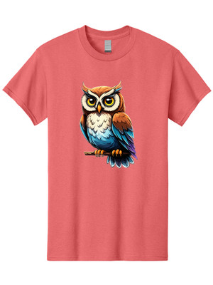 Owl-3 Mens Graphic Tee, 100% Cotton, Casual Summer Wear