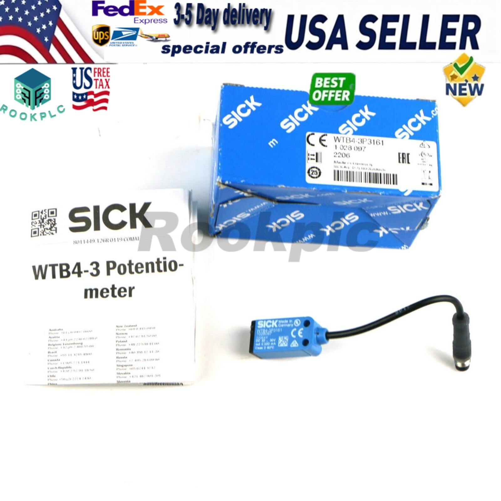New SICK WTB4-3P3161 1028097 WTB43P3161 PLC PHOTOELECTRIC PROXIMITY SENSOR