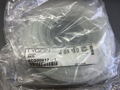 TYGON Tubing 1/4'' ID 3/8'' OD 1/16'' Wall Clear Flexible 2475 50ft Acg00017