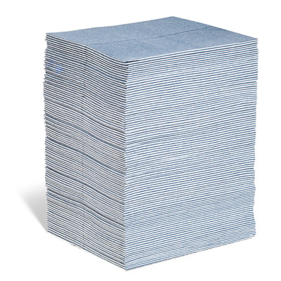  BLU101 New Pig 15 in. x 19 in. Blue Absorb Mat Pad (10