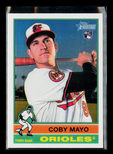 Coby Mayo [Chrome Variation] #340 2025 Topps Heritage card