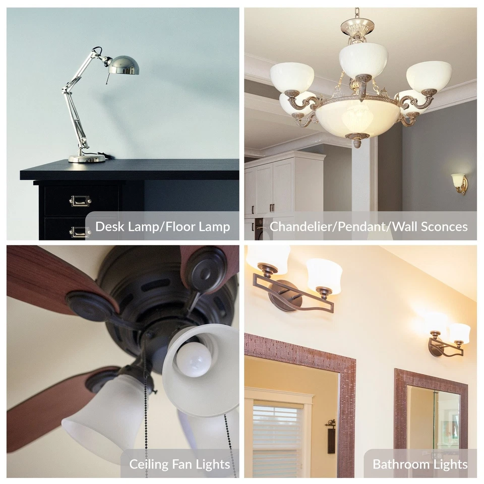 [Pacote com 6] Lâmpadas LED A15 ETL listadas 5W 120V 40W equivalentes E26 3000K branco macio - Imagem 4 de 4