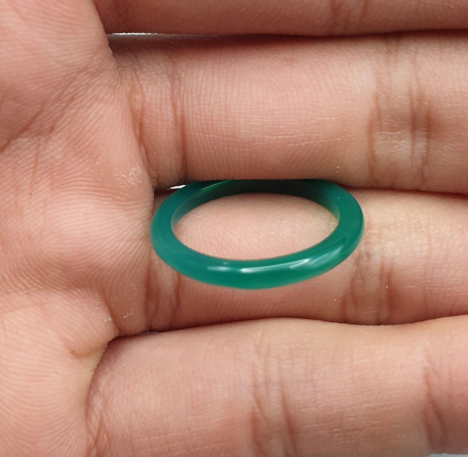 Solid Natural Stone Ring with Real Gemstone Stone… - image 4