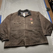 Vintage Carhartt Blanket-Lined Chore Coat Dark Brown C02 DKB Size 3XL