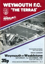 Weymouth v Wealdstone 01/12/84 Football Conference