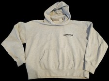 Fear of God Essentials Light Oatmeal Hoodie Mens Unisex Sz M Pullover Sweatshirt