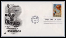 US FDC # 2560 29c Basketball ArtCraft  S.Cancel 1991, 9e015