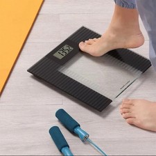 Health o meter Digital Glass Bathroom Scale Modern Black White