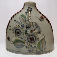 Ken Edwards El Palomar Mexican Pottery Vase with Birds & Flowers, Signed