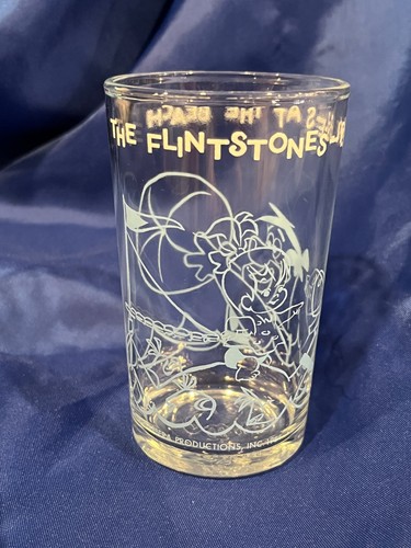 Feuerstein Glas 1964 Kieselsteine am Strand DINO auf Boden sehr schön - Bild 5 von 6