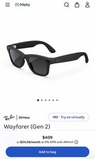 Ray-Ban Meta Ai RW4008 Wayfarer Large Smart Glasses Size 53 LIMITED Edition