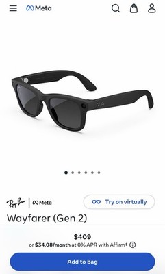 Ray-Ban Meta Ai RW4008 Wayfarer Large Smart Glasses Size 53
