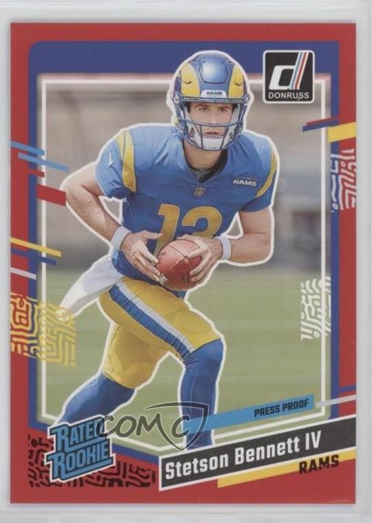 2023 Panini Donruss Rated Press Proof Red Stetson Bennett IV #358 Rookie RC 1m2n
