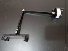 Tablet Desk Stand Holder, Extendable Arm Table Mount for iPad, Aluminum - Black