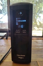CyberPower Battery Backup 1500va 900w Surge Protection CP1500AVRLCDa