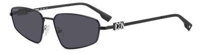 Dsquared2 Sonnenbrille ICON 0015/S 807/IR Schwarz Grau Herren 