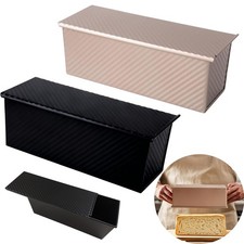 Non-stick Bread Loaf Tin with Lid Rectangular Toast Box Cake Baking Mould Pan