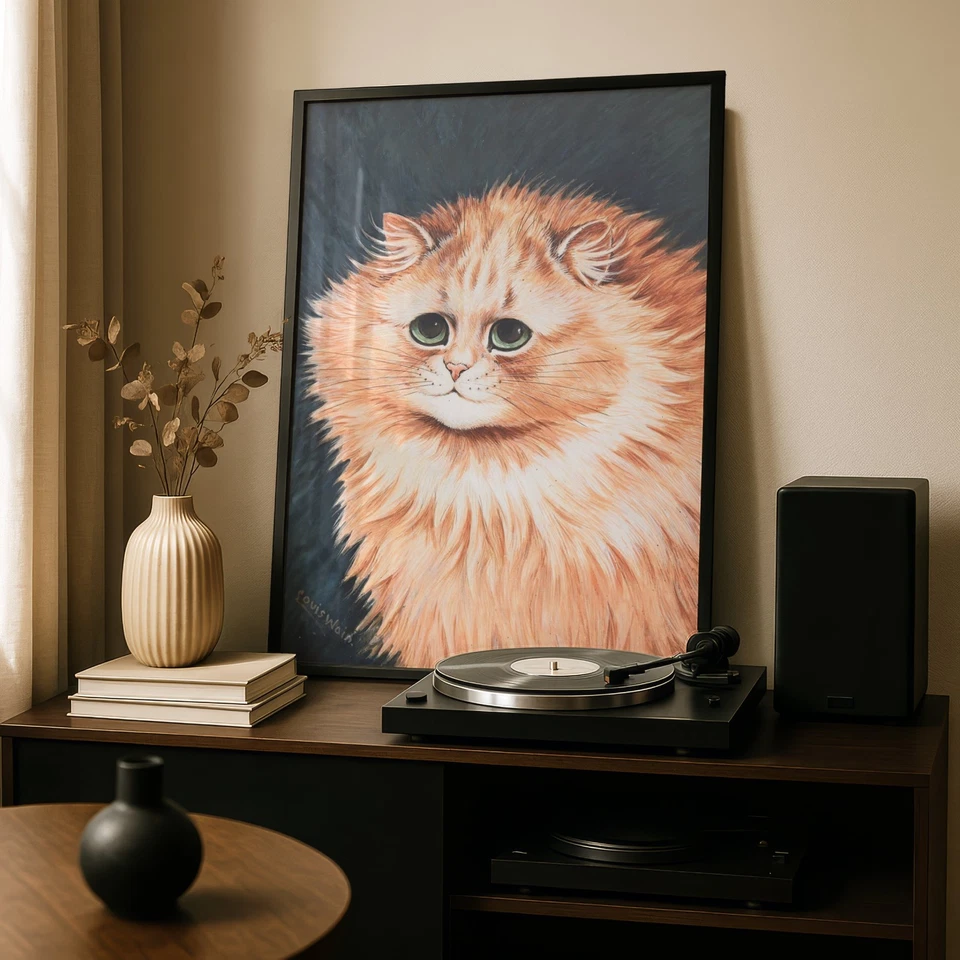 Louis Wain: Encantador gato jengibre | Impresión artística giclée | Póster de gato Foto 2 de 4