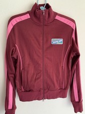 M Juniors Vintage Mossimo Track Jacket Silver Lake Athletics 90s Y2K Pink Maroon