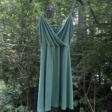 Wild Fable Green Crossover Top Ribbed Cami Mini Dress