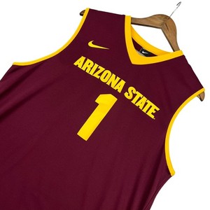 Nike Arizona State Sun Devils 1 Basketball Jersey Team Issued NCAA Gold Mens L