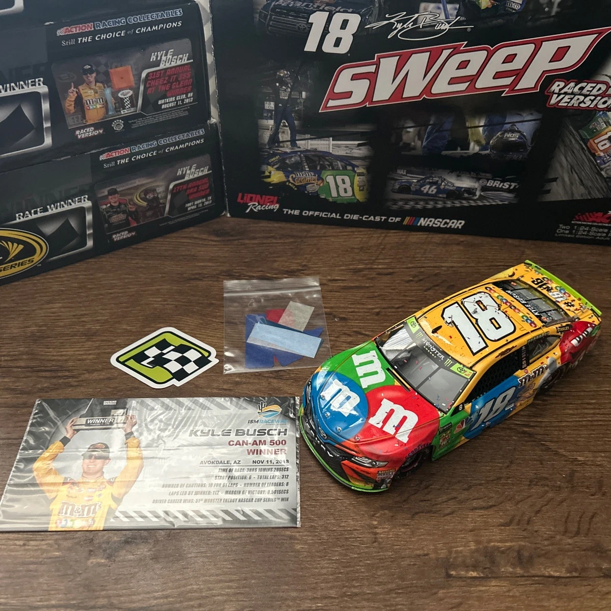 ナスカー 1/24 カイル ブッシュ インターステート COAサイン入 2020 Preços baixos em Kyle Busch Carros de Corrida de metal fundido 1