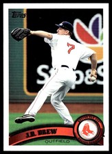 J.D. Drew 2011 Topps #653 Boston Red Sox MLB READ FREE SHIPPING AutographDen