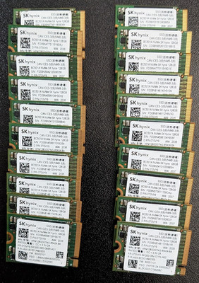 Lot of 20 - SK Hynix BC501A HFM128GDGTNG-85A0A 128GB NVMe M.2 2230 SSD (0T0VY9)