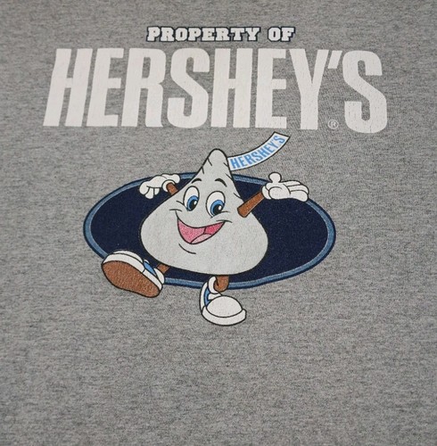 Vintage Hersheys Kisses Cartoon Character Logo Ringer T Shirt Size Large - Picture 3 of 9