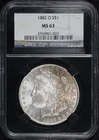 1882-O Morgan Dollar NGC MS-63 Black Core NGC 25th Anniversary Label