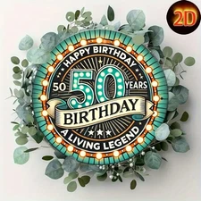 1pc 7.87X7.87Inch Aluminum 2D Flat for HalloweenRoom Decor 1pc Aluminum I Baked