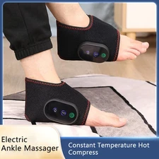2pcs Heated Ankle Brace Vibration USB Rechargeable Heating Pad for Foot Massager