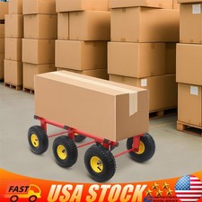 1200lbs Max Load Dolly, Carbon Steel 6-wheel All-terrain Mover For Furniture