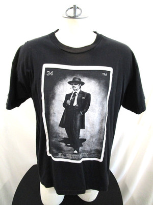 El Pachuco Zoot Suit Mexican Lotteria Black T Shirt Men Sz XL