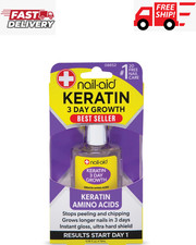 Nail-Aid Keratin 3 Day Growth Nail Treatment Strengthener Clear 0.55 Fl Oz