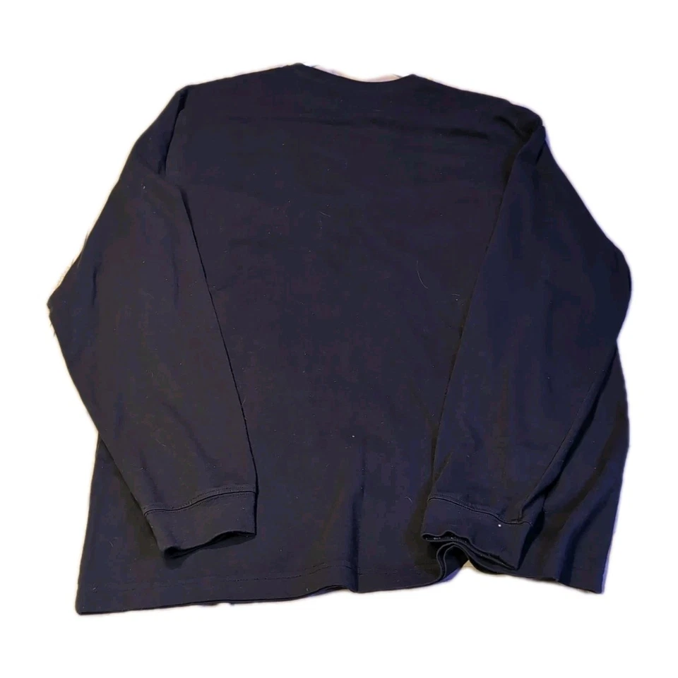 Camiseta Coleman Negra Manga Larga Cuello Redondo Talla Grande Unisex  Foto 4 de 4