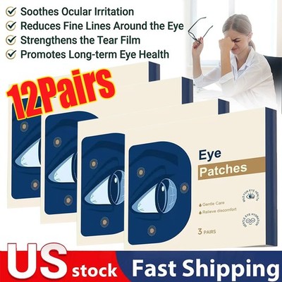12x Lutein Eye Patches Relieve Eye Fatigue Dry Eyes Astringent Eyes Dark Circles