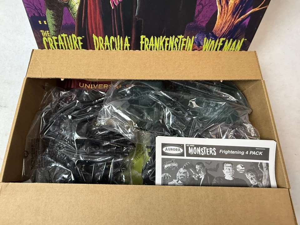 Aurora Monsters Frightening 4 Pack Universal Model Kit #7508--NIB; SEE PHOTOS - Image 2 of 4